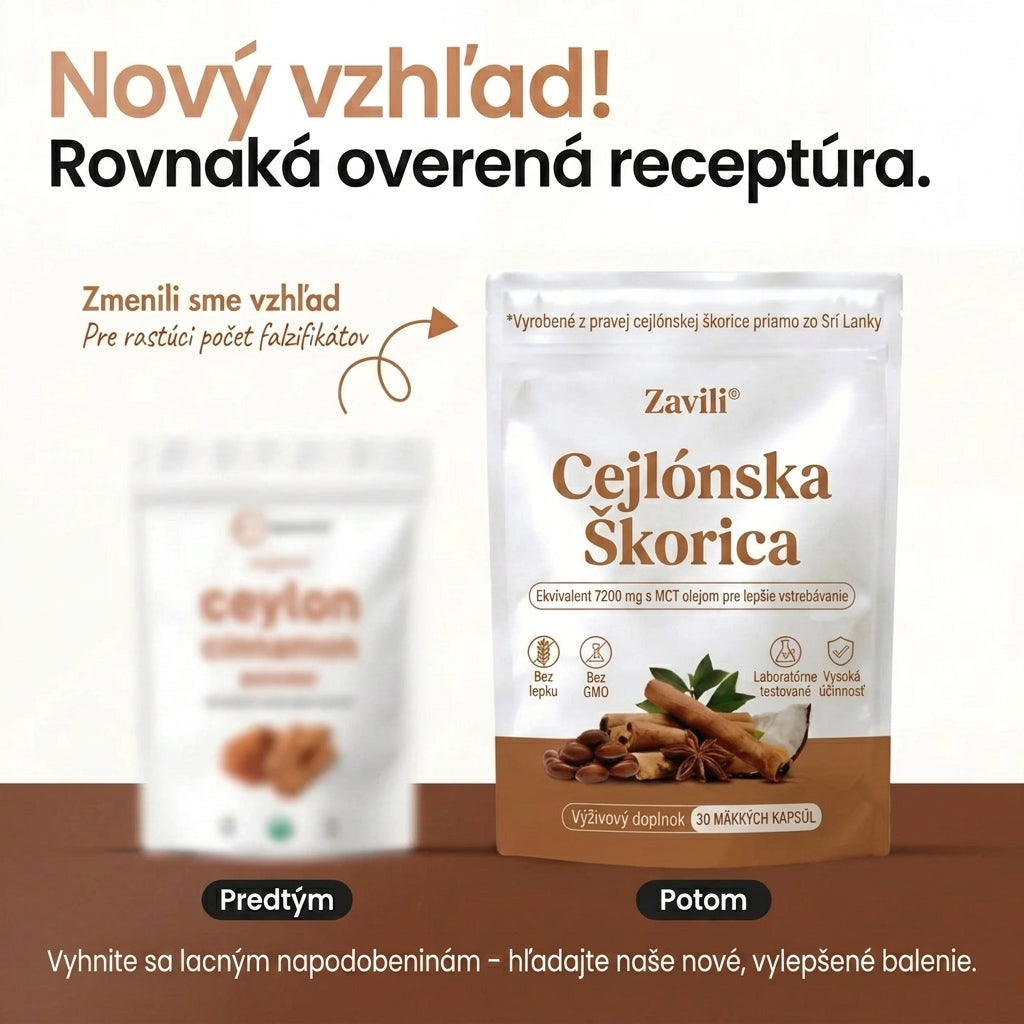 Cejlónska škorica, ekvivalent 7200 mg, s MCT olejom