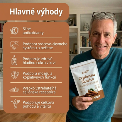 Cejlónska škorica, ekvivalent 7200 mg, s MCT olejom