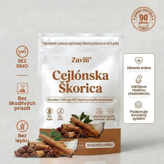 ZAVILI® Cejlónska škorica 12:1 s MCT olejom — 30 kapsúl